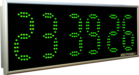 часы электронные настенные с секундами В130С-6, Электроника 7-2130С-6