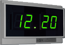 электронные часы зеленого цвета свечения