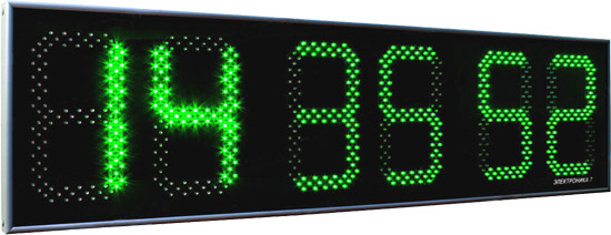 часы электронные настенные с секундами В350С-6, Электроника 7-2350С-6